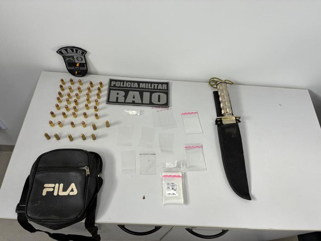 Companhia Raio prende dois homens por tráfico de drogas, apreende entorpecentes e munições - 